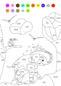 Reken kleurplaat dieren olifant met de tafels van 5 en 10. Reken kleurplaat dieren olifant met de tafels van 5 en 10.