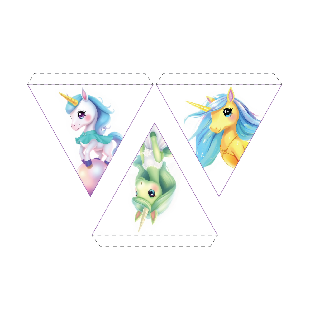 vlaggetjes voor eenhoornfeestje